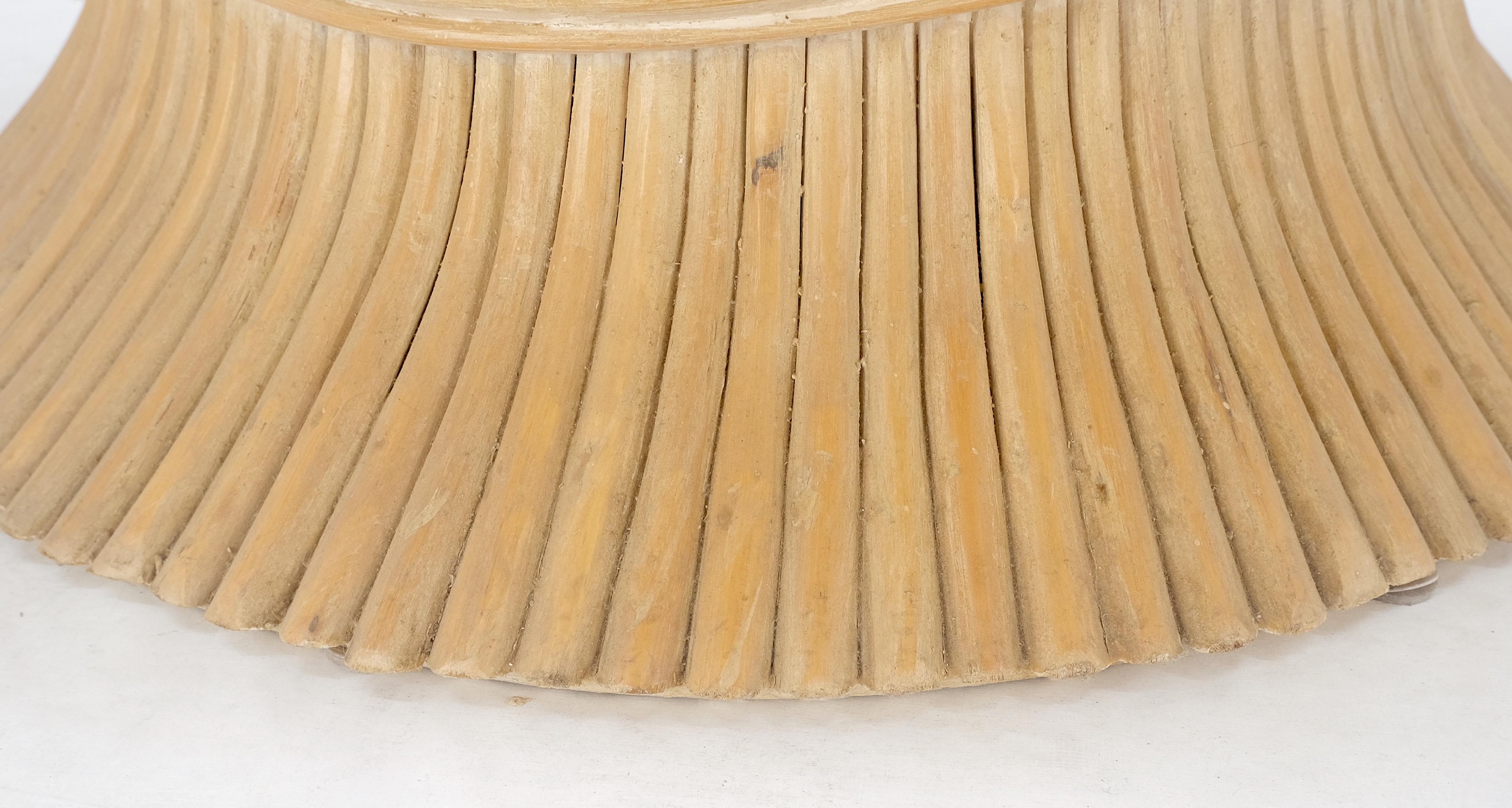 Large Round Sheath of Bamboo Round Coffee Table Mid Century Modern McGuire MINT! For Sale 1