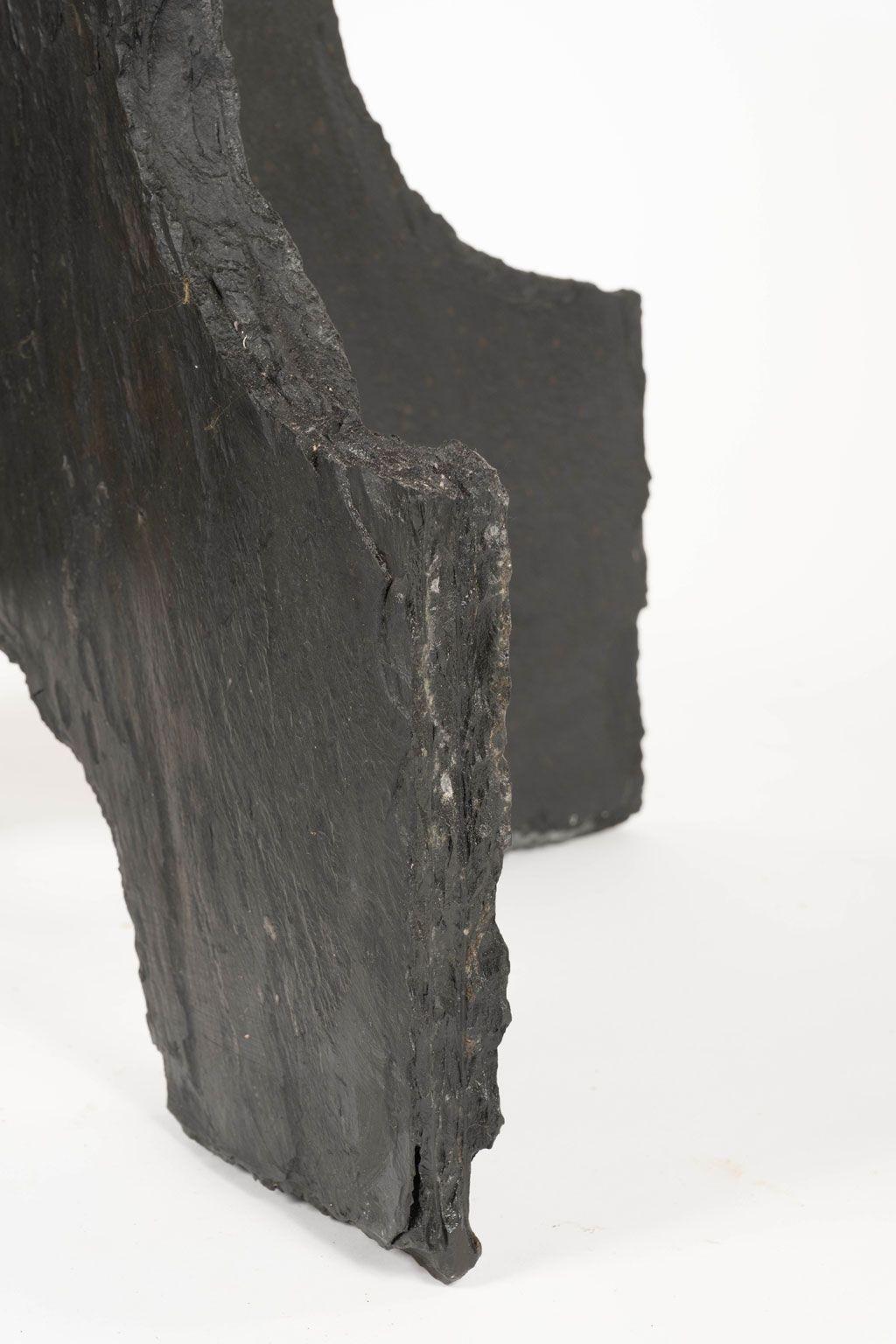 Français Grande table ronde en ardoise en vente