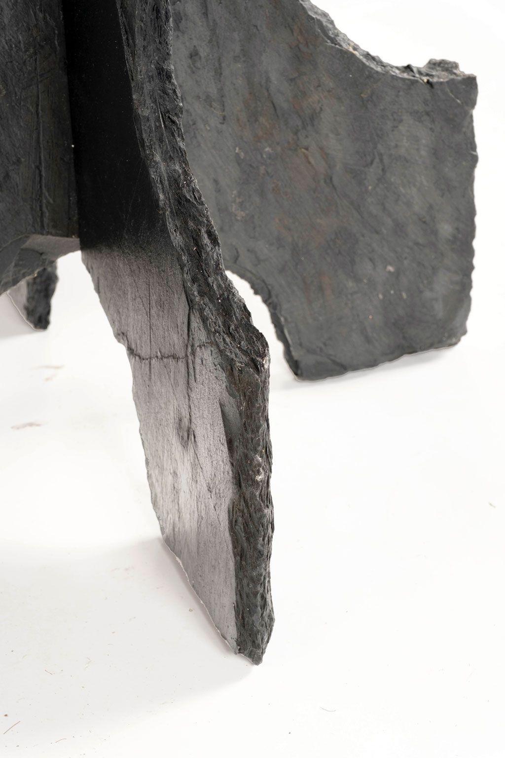 20ième siècle Grande table ronde en ardoise en vente