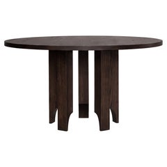 Large Round Table, Brutalist, Solid European Oak, Acer by Mokko