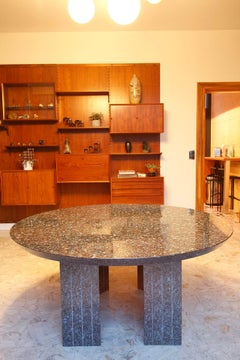 Large Round Table in Granite 10 Seats