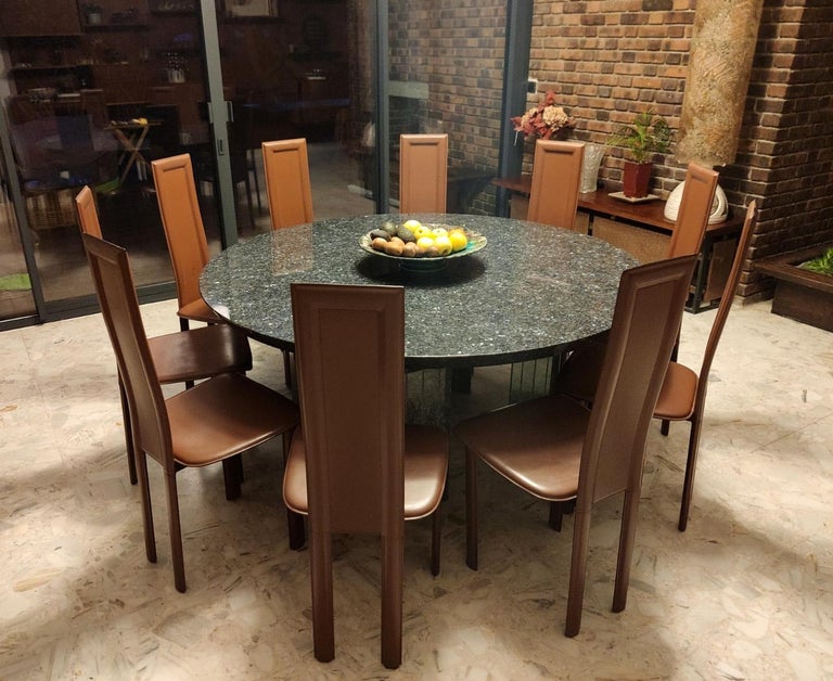 Large Round Table In Granite 10 Seats, Large Round Table Seats 10
