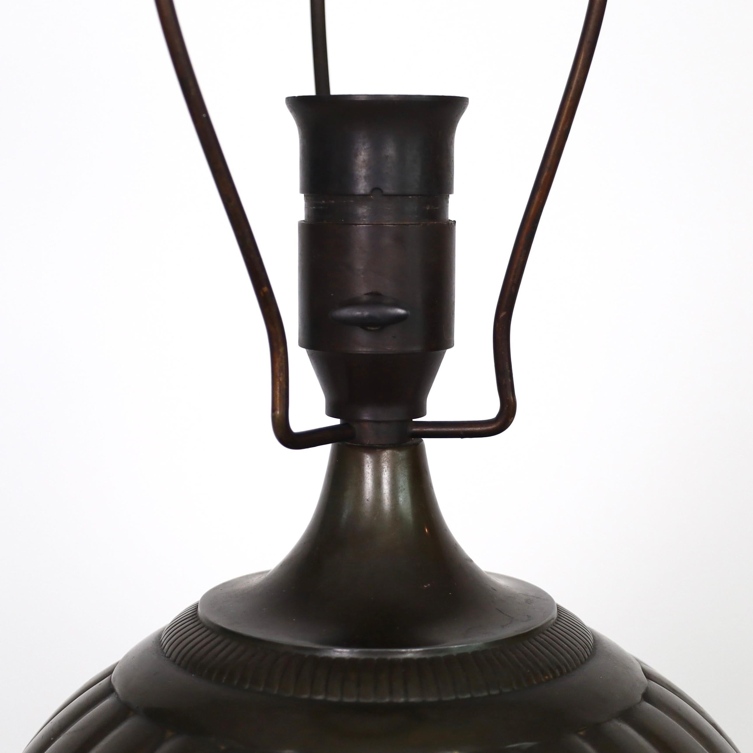Large Round Table Lamp by Just Andersen, 1930s, Denmark For Sale 2