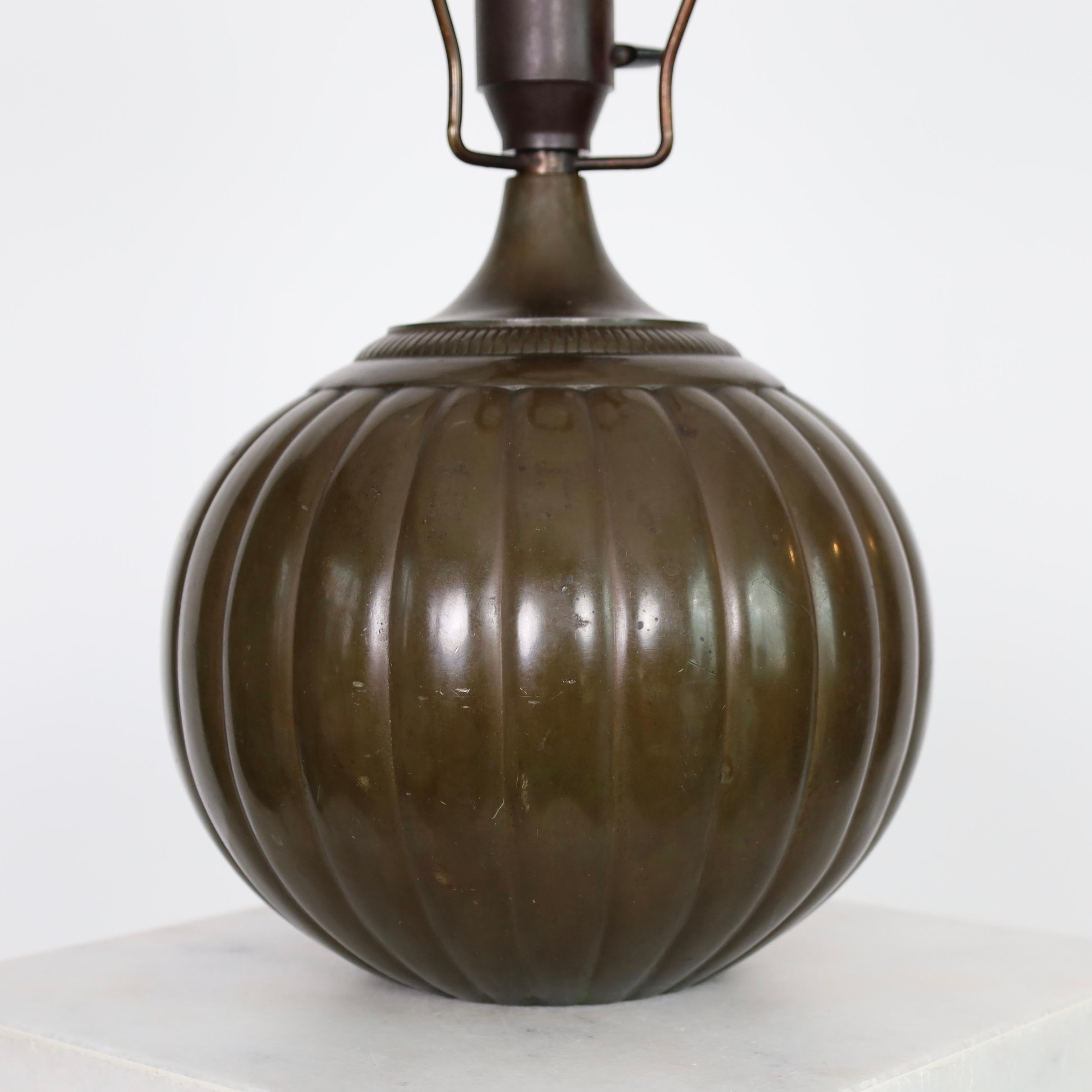Large Round Table Lamp by Just Andersen, 1930s, Denmark For Sale 3