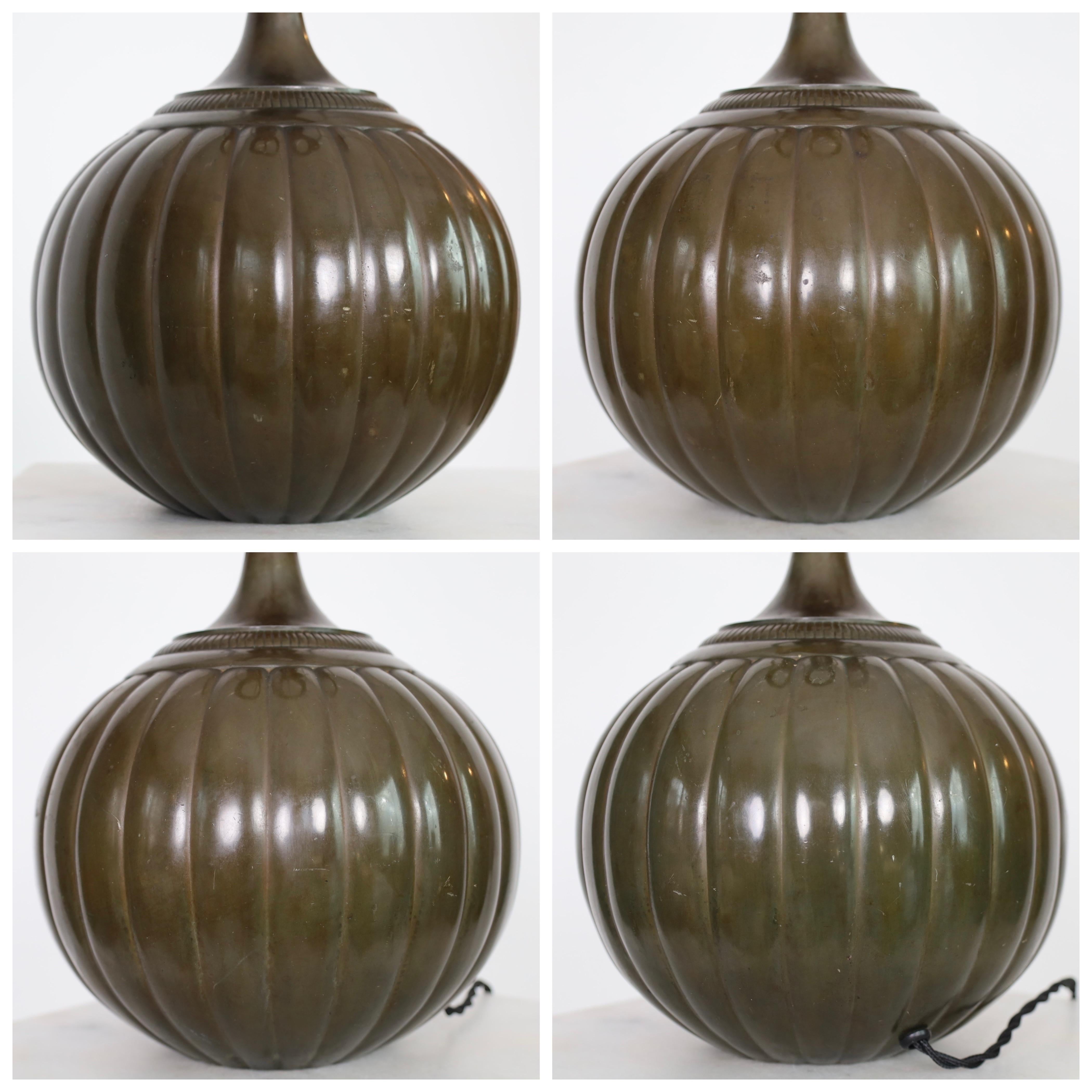 Large Round Table Lamp by Just Andersen, 1930s, Denmark For Sale 4