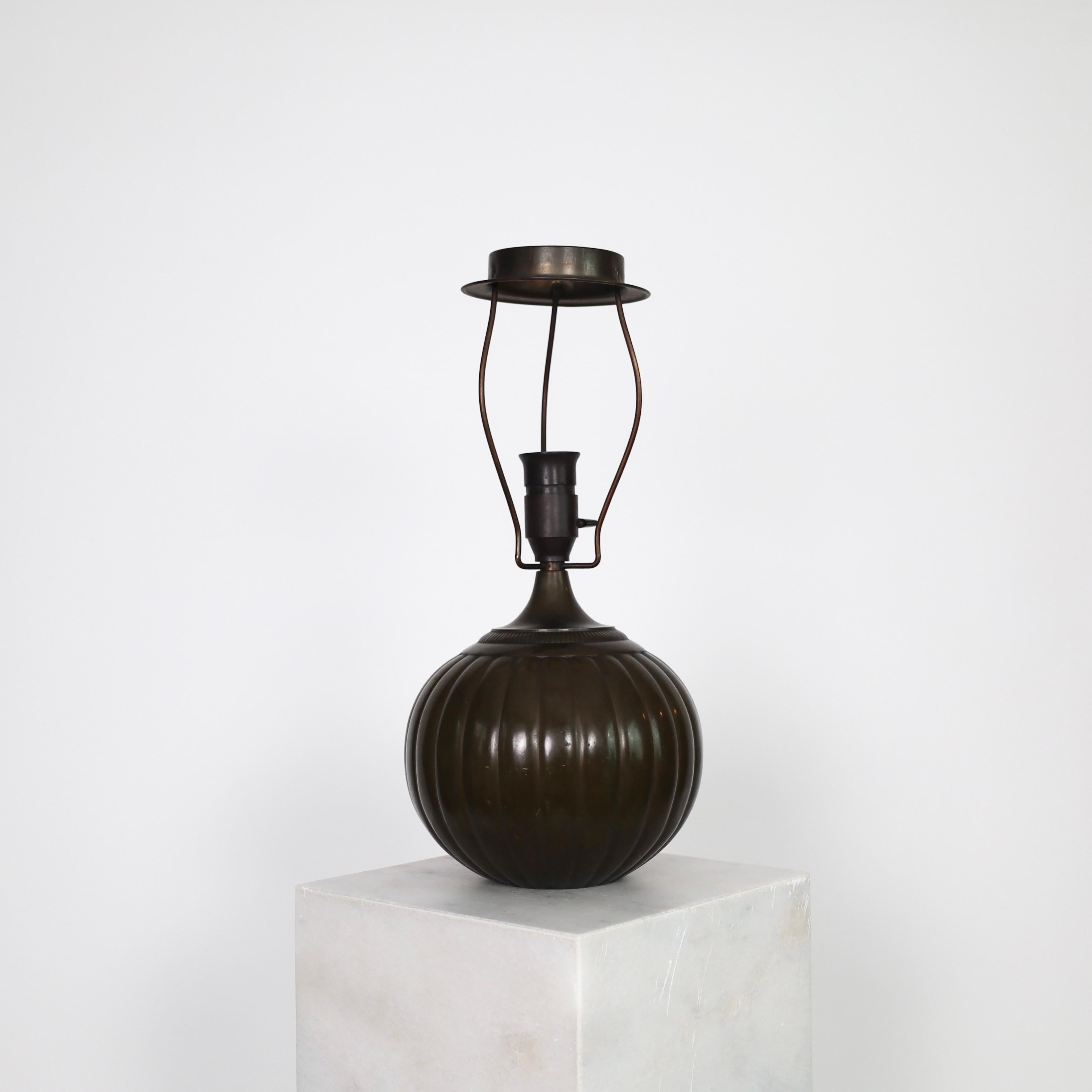 Large Round Table Lamp by Just Andersen, 1930s, Denmark For Sale 1