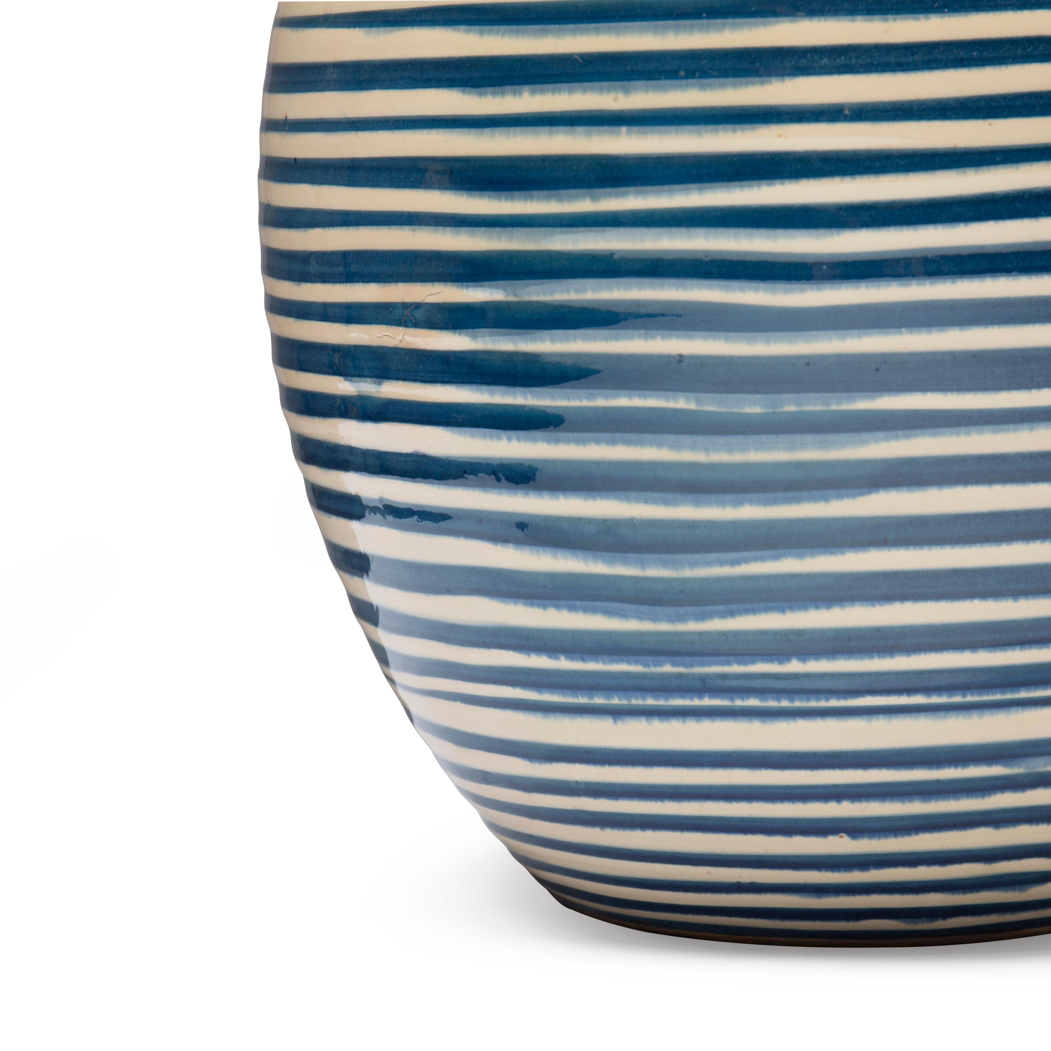 blue and white stripe lamp