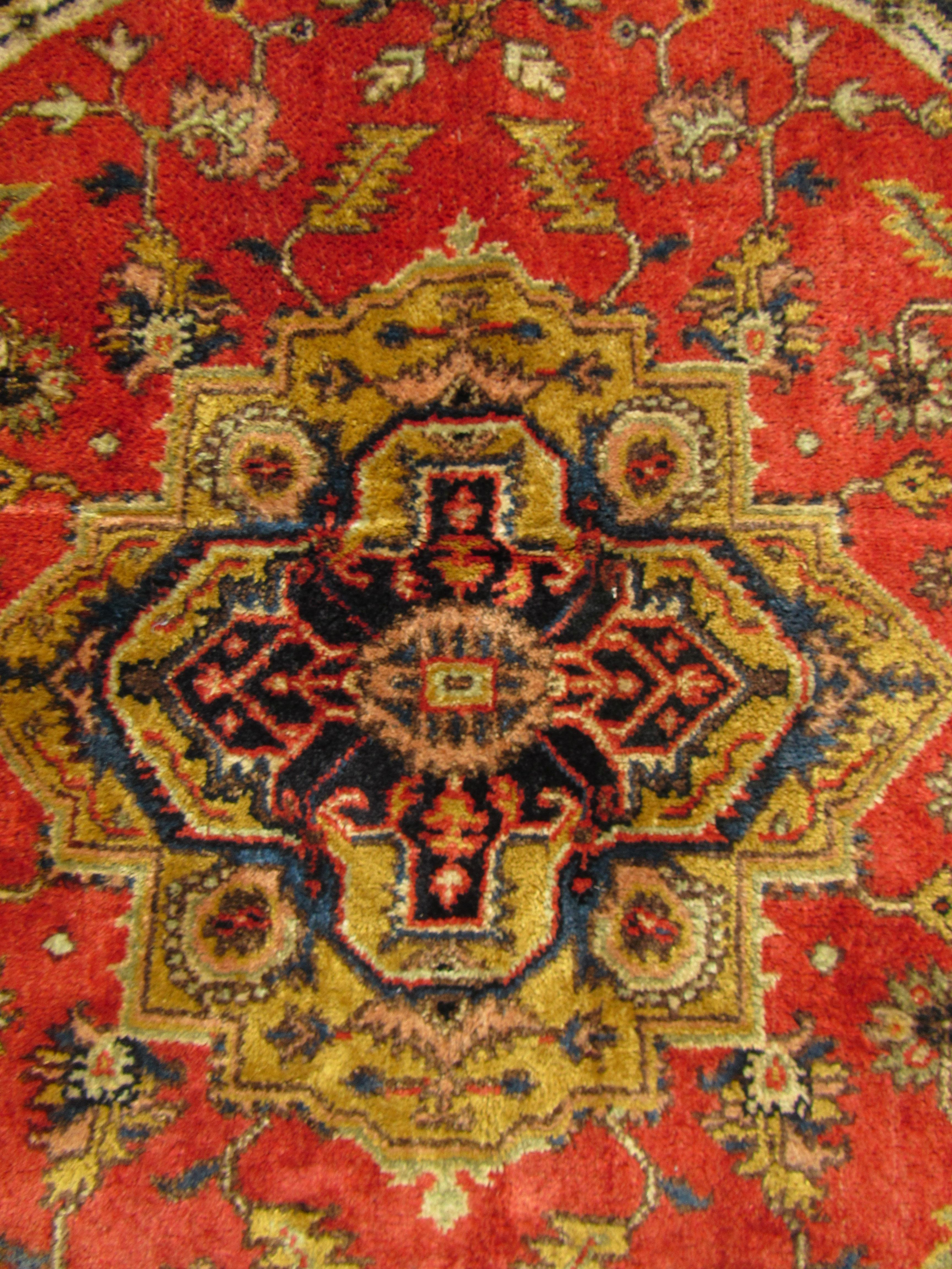 Islamic Large Round Vintage Oriental Rug For Sale