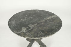 Large Round Vintage Slate Table
