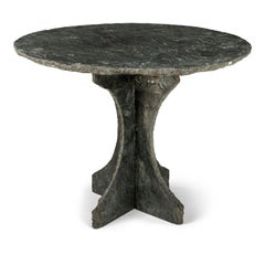 Large Round Vintage Slate Table
