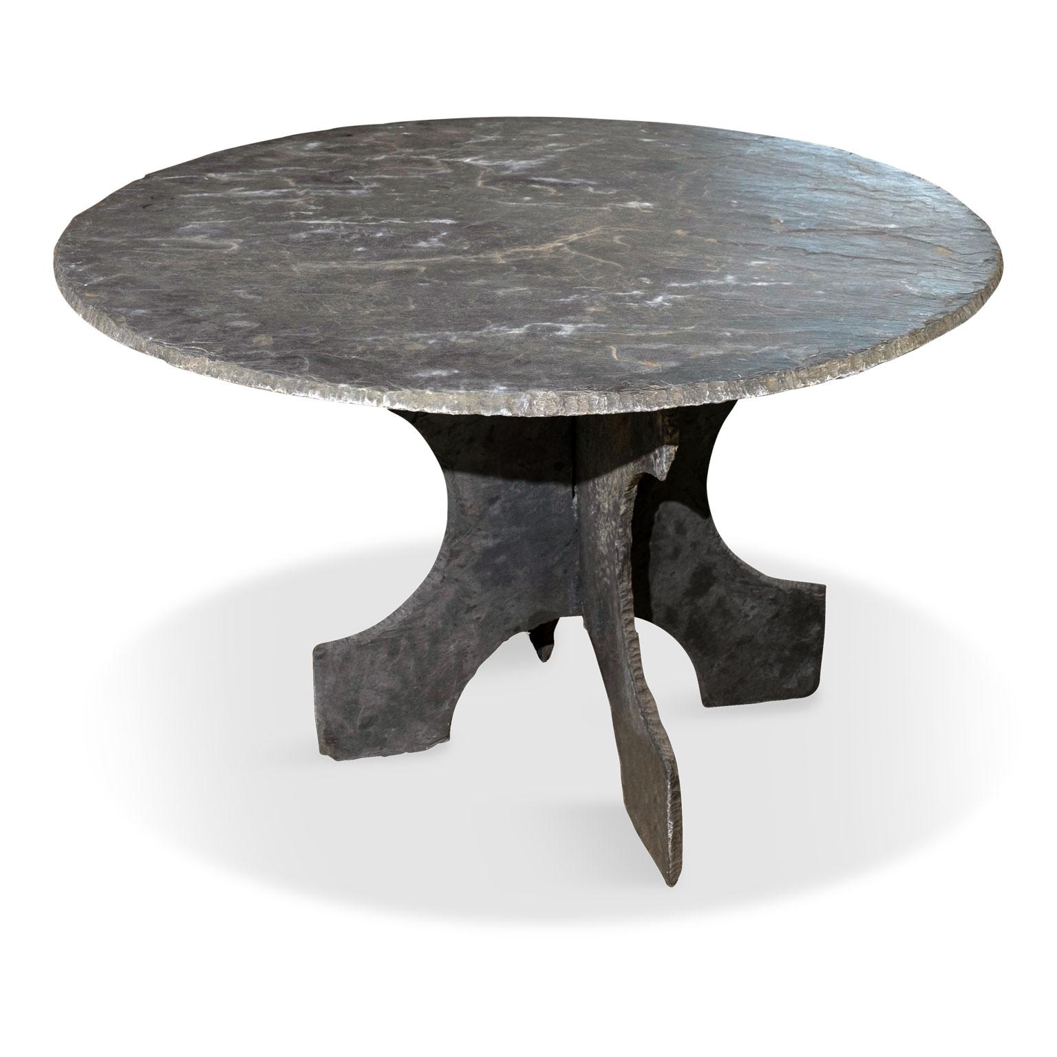 round slate table