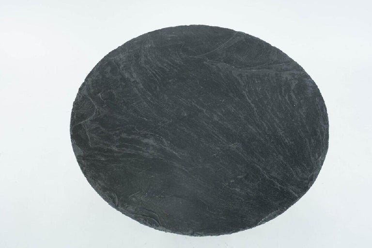 Large Round Vintage Slate Table For Sale at 1stDibs