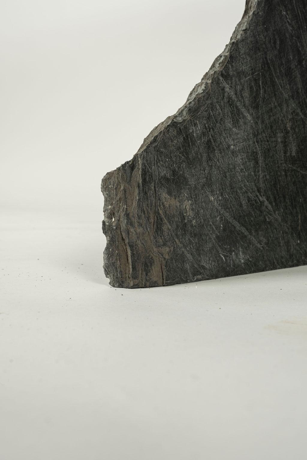 Large Round Vintage Slate Table In Good Condition In Houston, TX