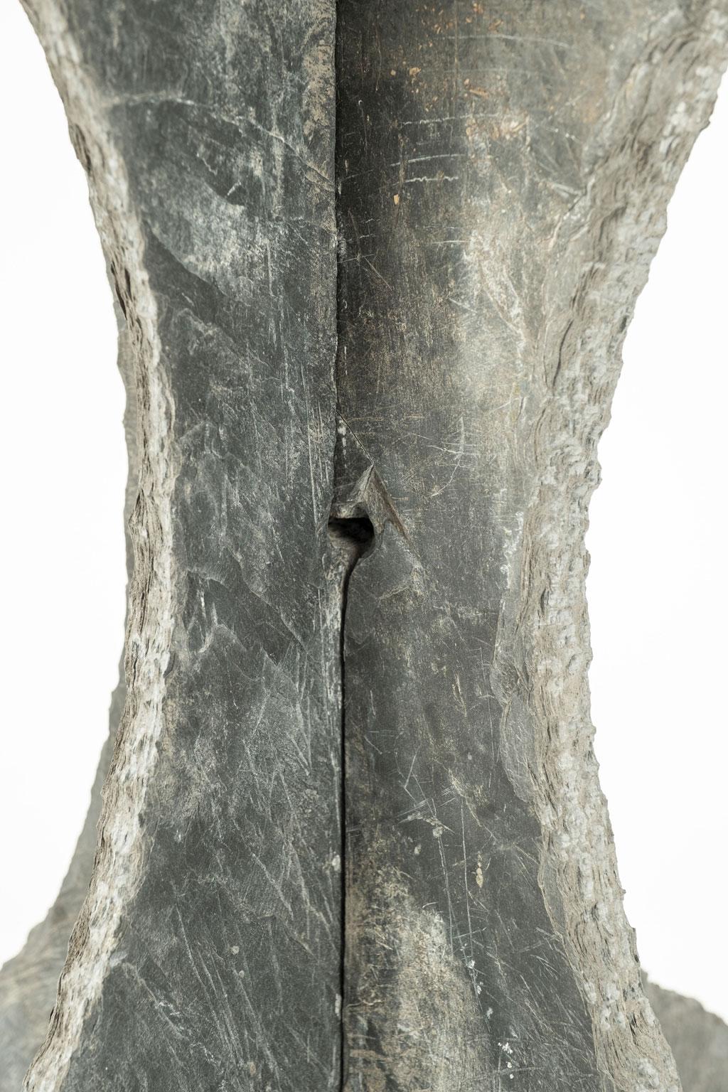 Late 20th Century Large Round Vintage Slate Table