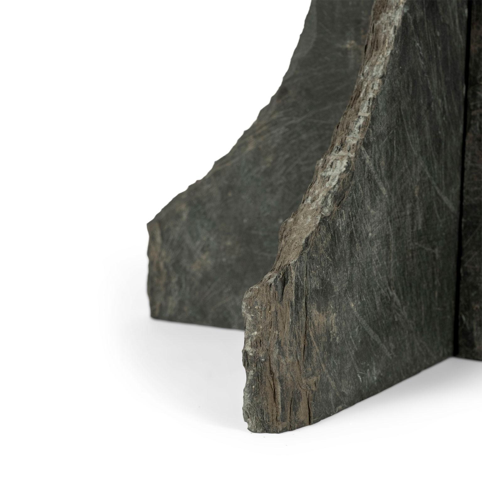 Large Round Vintage Slate Table 1