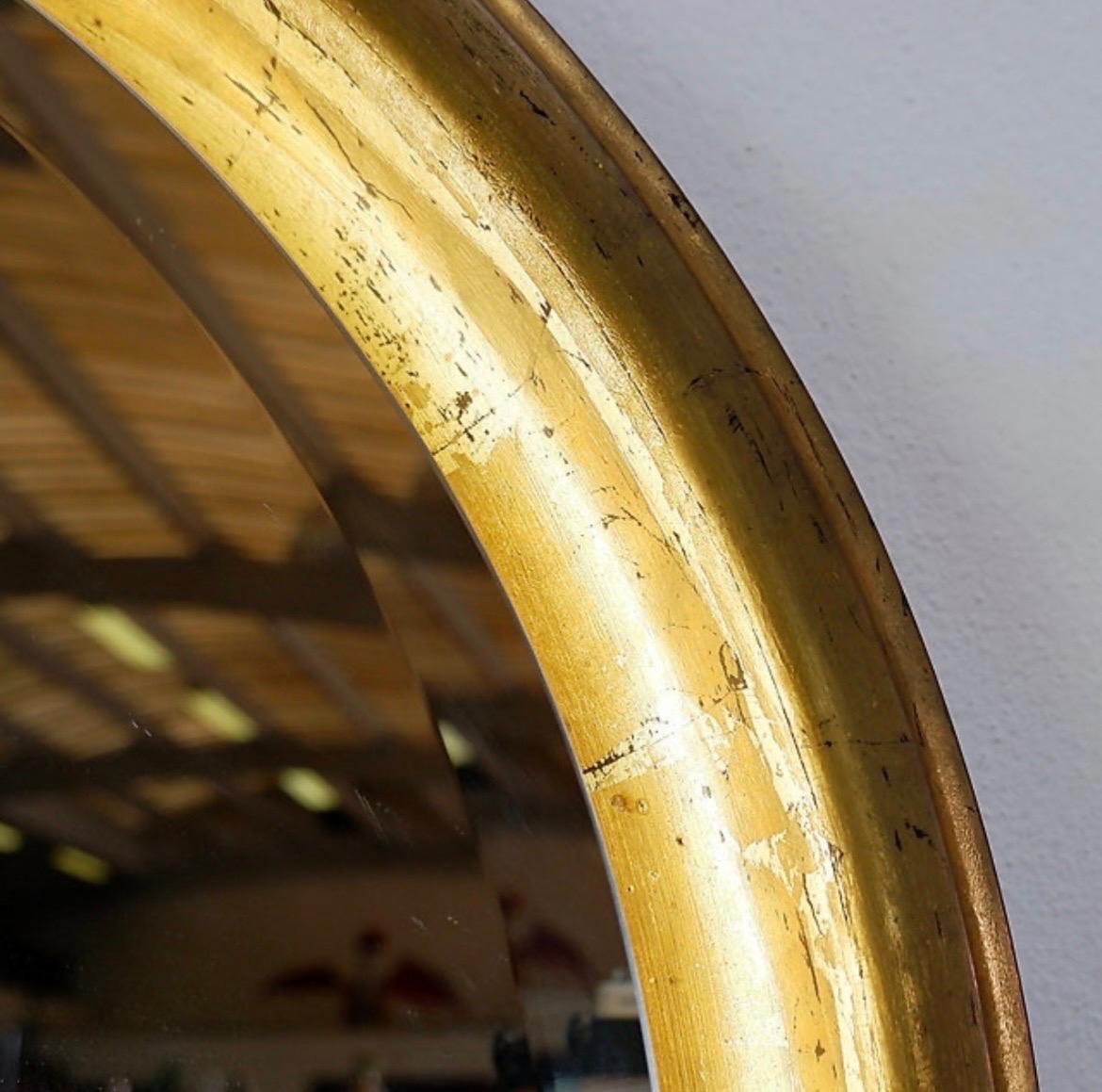 Gran aplique redondo espejo pan de oro - Años 60 en venta 3