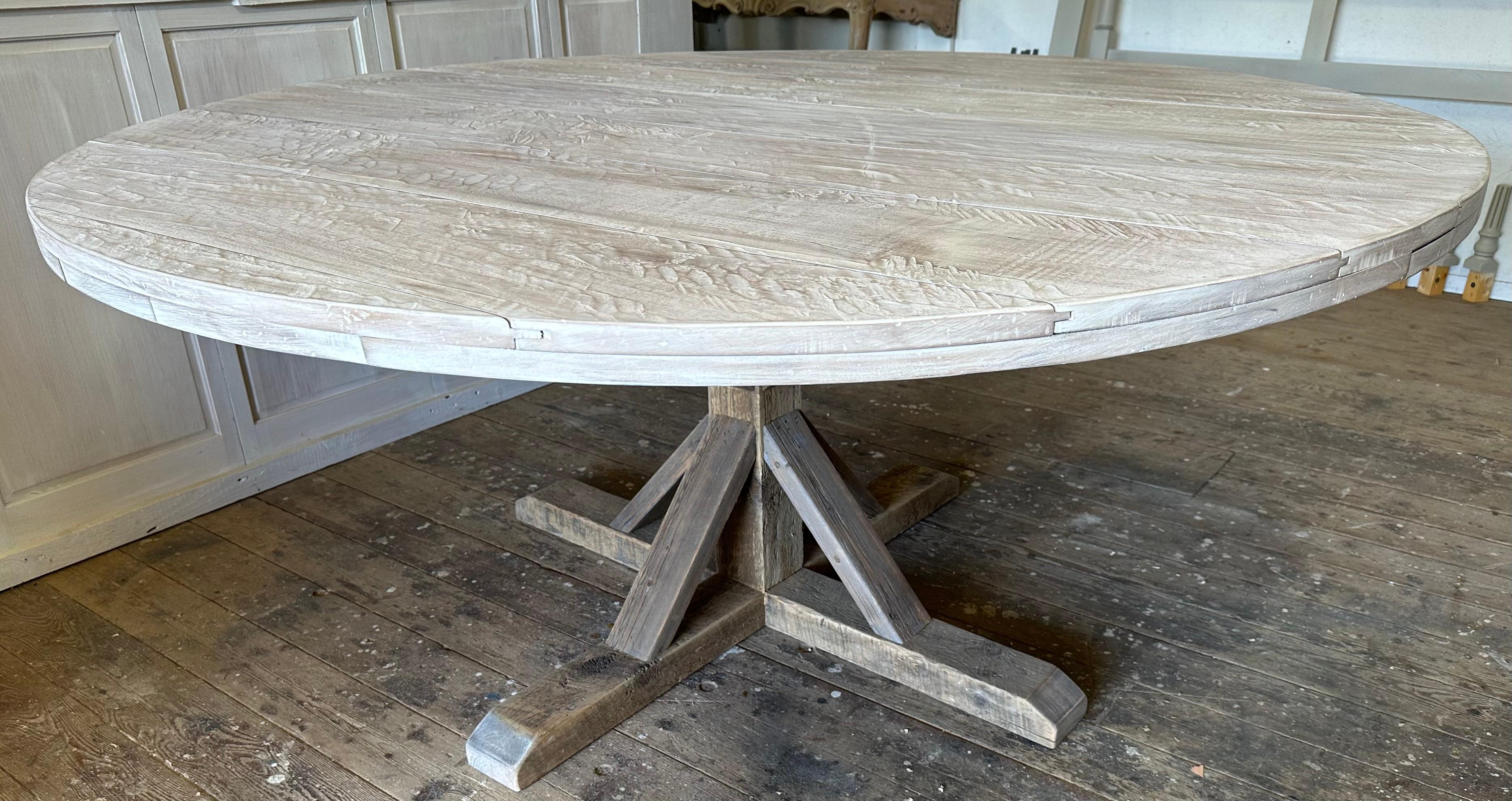 large round farmhouse table
