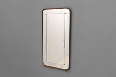 Grand miroir arlequin à coins arrondis