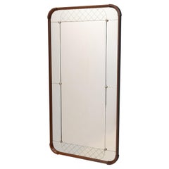 Grand miroir arlequin à coins arrondis