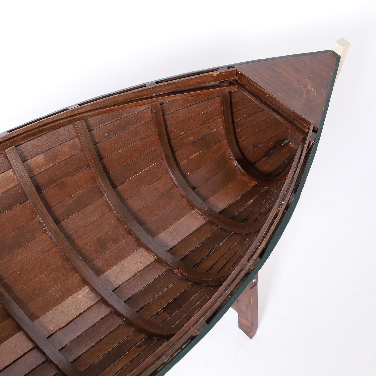 Hand-Crafted Large Row Boat or Dinghy Model For Sale