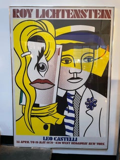 Large Roy Lichtenstein Poster for Leo Castelli Gallery Exhibition, 1979