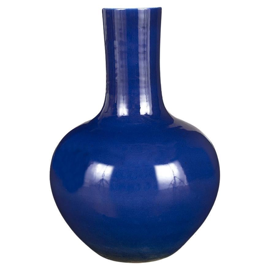 Large Royal Blue Vase For Sale