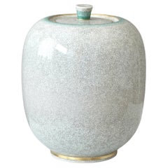 Große glasierte Royal Copenhagen Crackle-Urne mit Deckel. Thorkild Olsen, Dänemark, 1951.