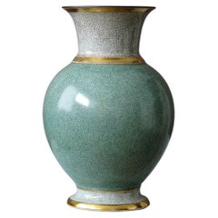 Large Royal Copenhagen Crackle Glazed Vase. Thorkild Olsen, Denmark, 1951.