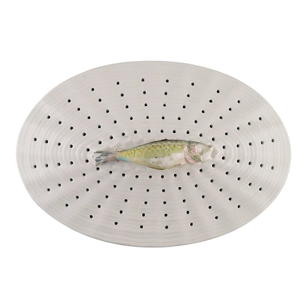 Large Royal Copenhagen Fauna Danica/ Flora Danica Porcelain Fish Strainer