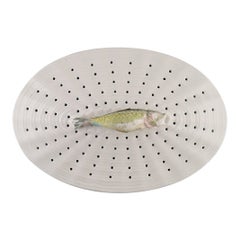 Großer Royal Copenhagen Fauna Danica/ Flora Danica Porzellan-Fischtrainer aus Porzellan