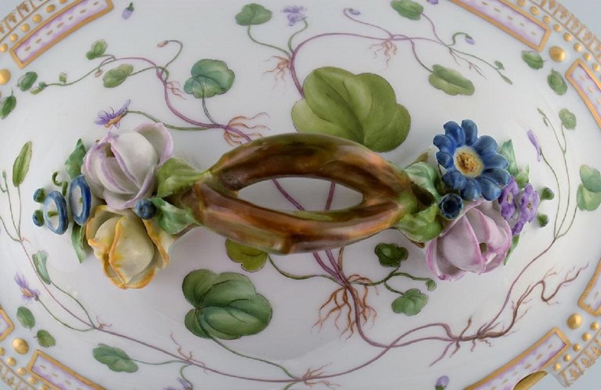Mid-20th Century Large Royal Copenhagen Flora Danica Soup Tureen in Hand-Painted Porcelain