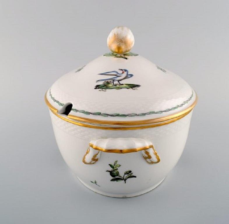 Large Royal Copenhagen Lidded Tureen with Saucer in Hand Painted Porcelain For Sale 2
