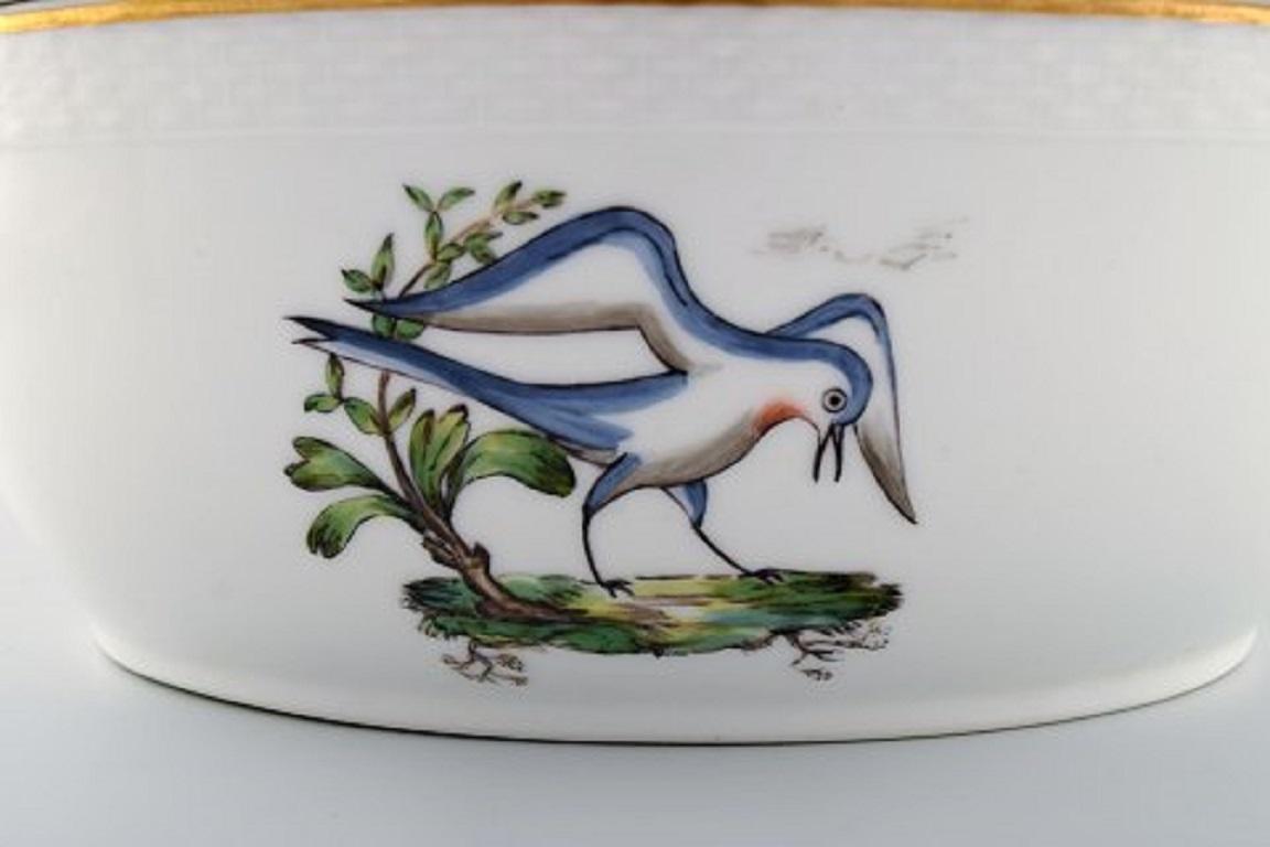 Large Royal Copenhagen Lidded Tureen with Saucer in Hand Painted Porcelain For Sale 3