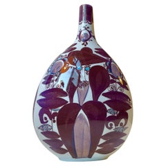 Large Royal Copenhagen Maroon & Purple Vase by Kari Christensen, 1960s