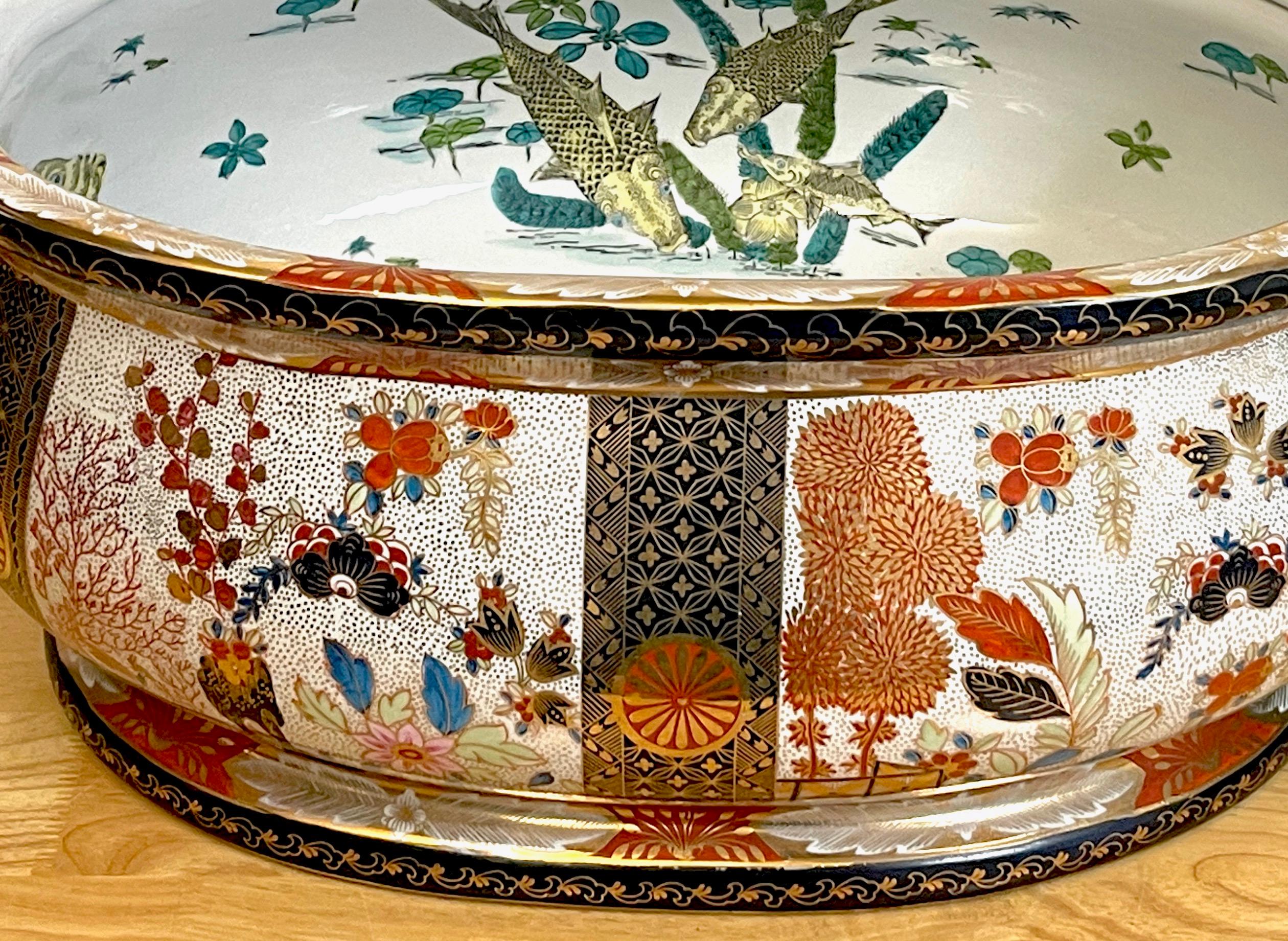 Japonisme Large Royal Crown Derby Style 'Imari' Pattern Centerpiece For Sale