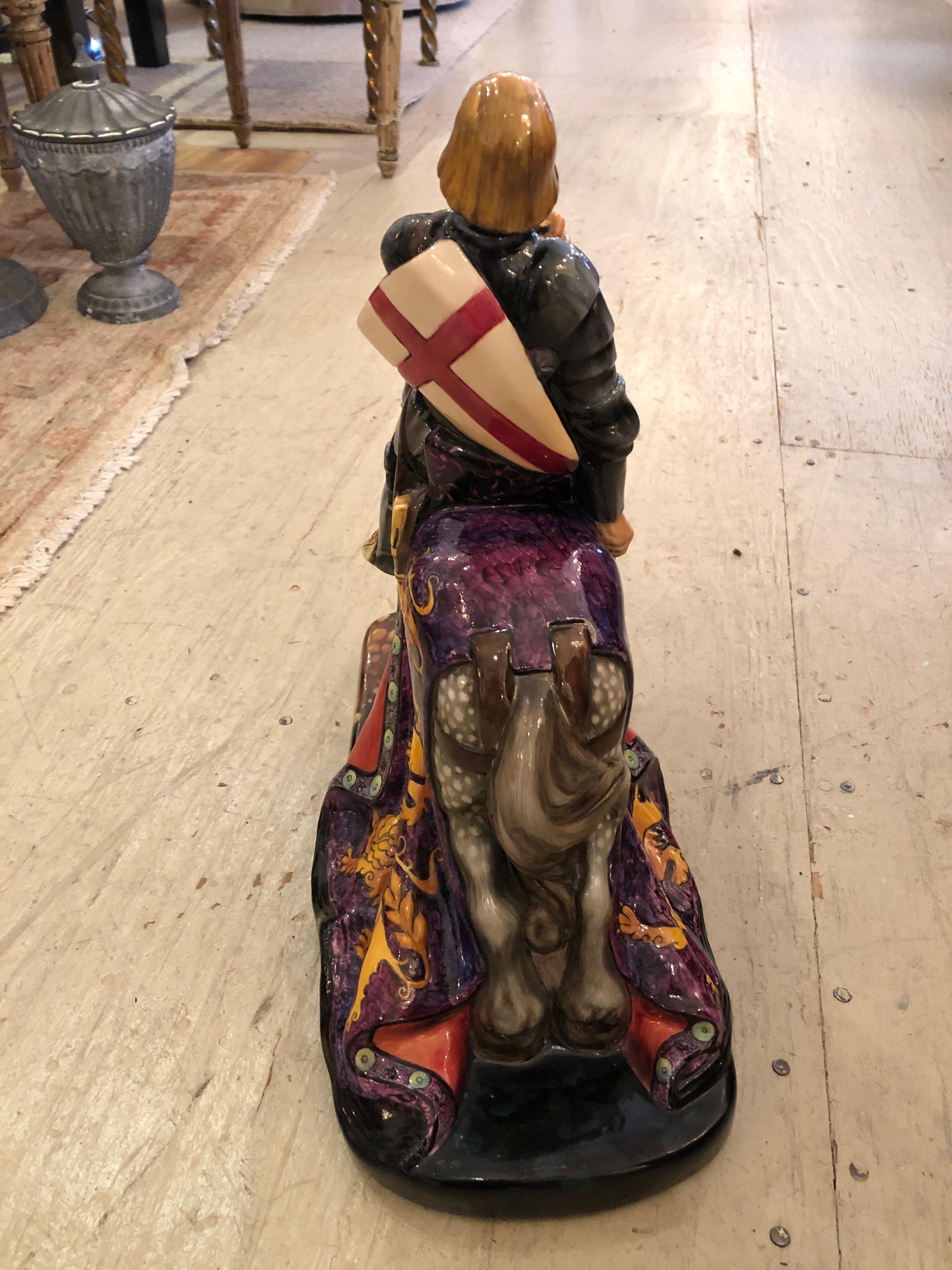 Large Royal Doulton English Character St. George Sculpture 4