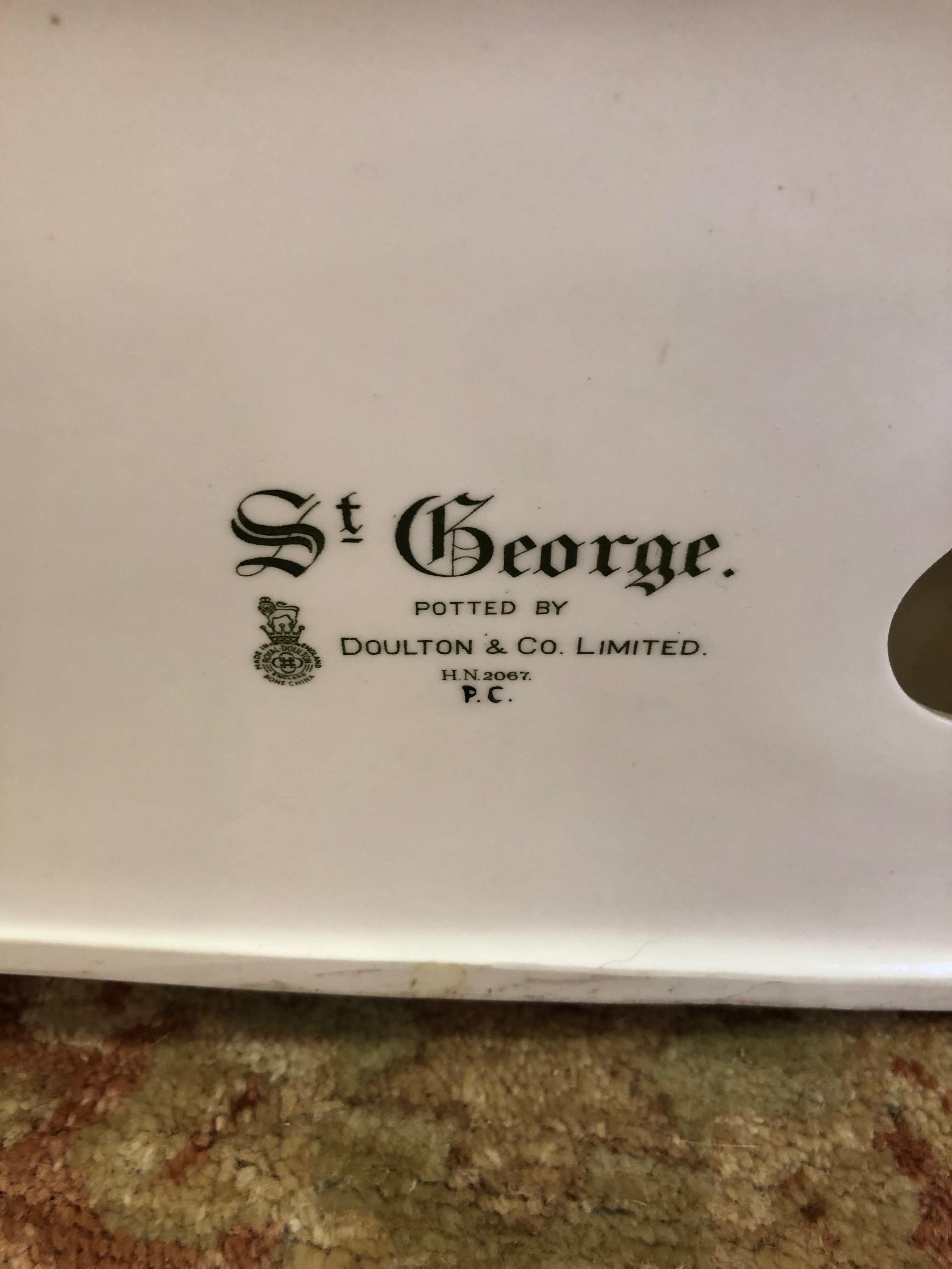 Large Royal Doulton English Character St. George Sculpture 5