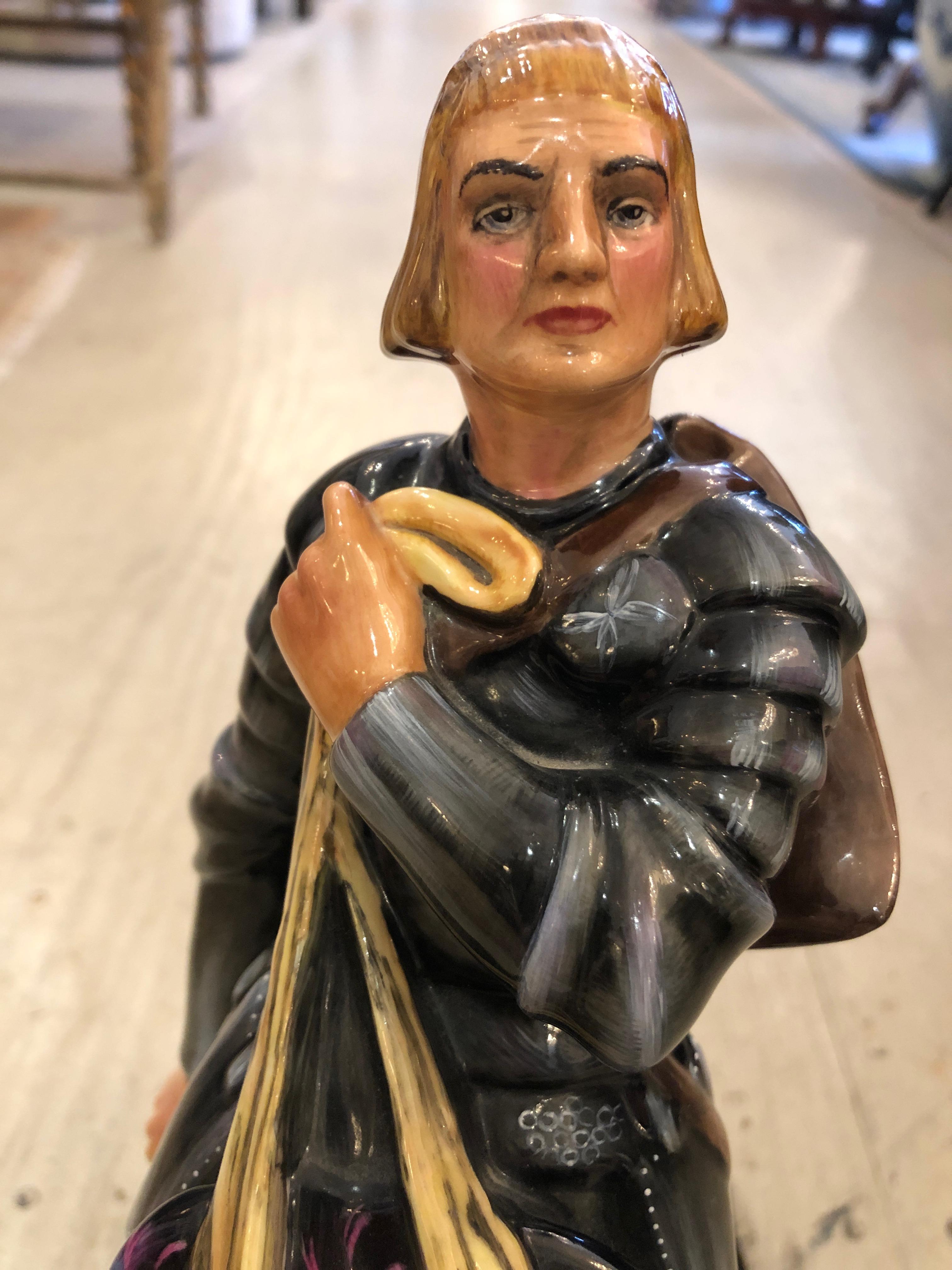 Porcelain Large Royal Doulton English Character St. George Sculpture