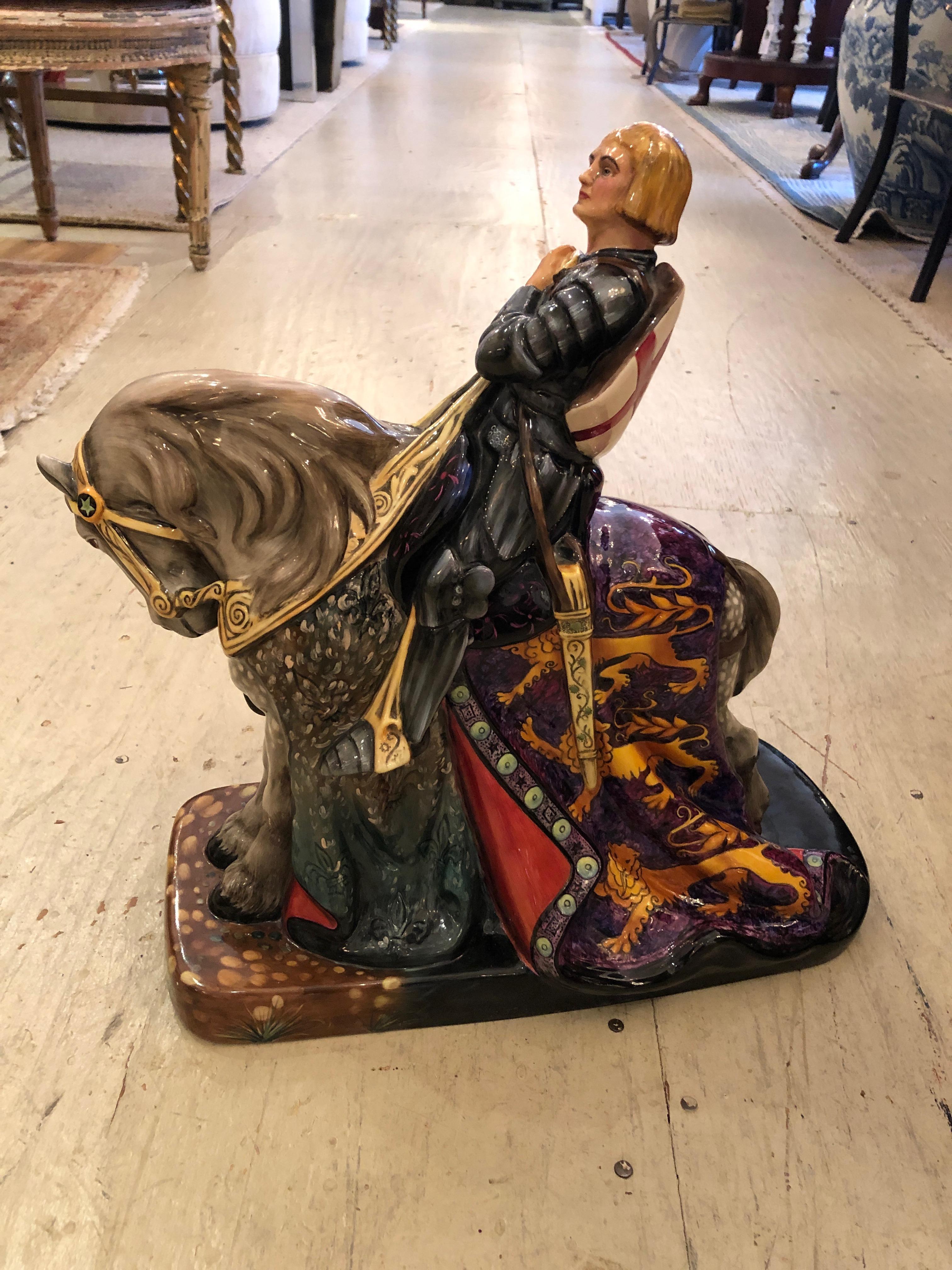 Large Royal Doulton English Character St. George Sculpture 1