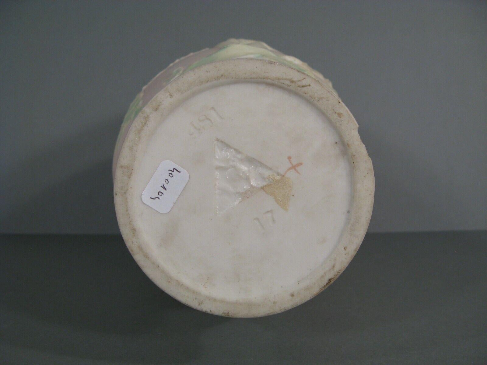 Grande vaso Royal Dux in stile liberty con decorazioni di giovani e Horn - 1Y166 2