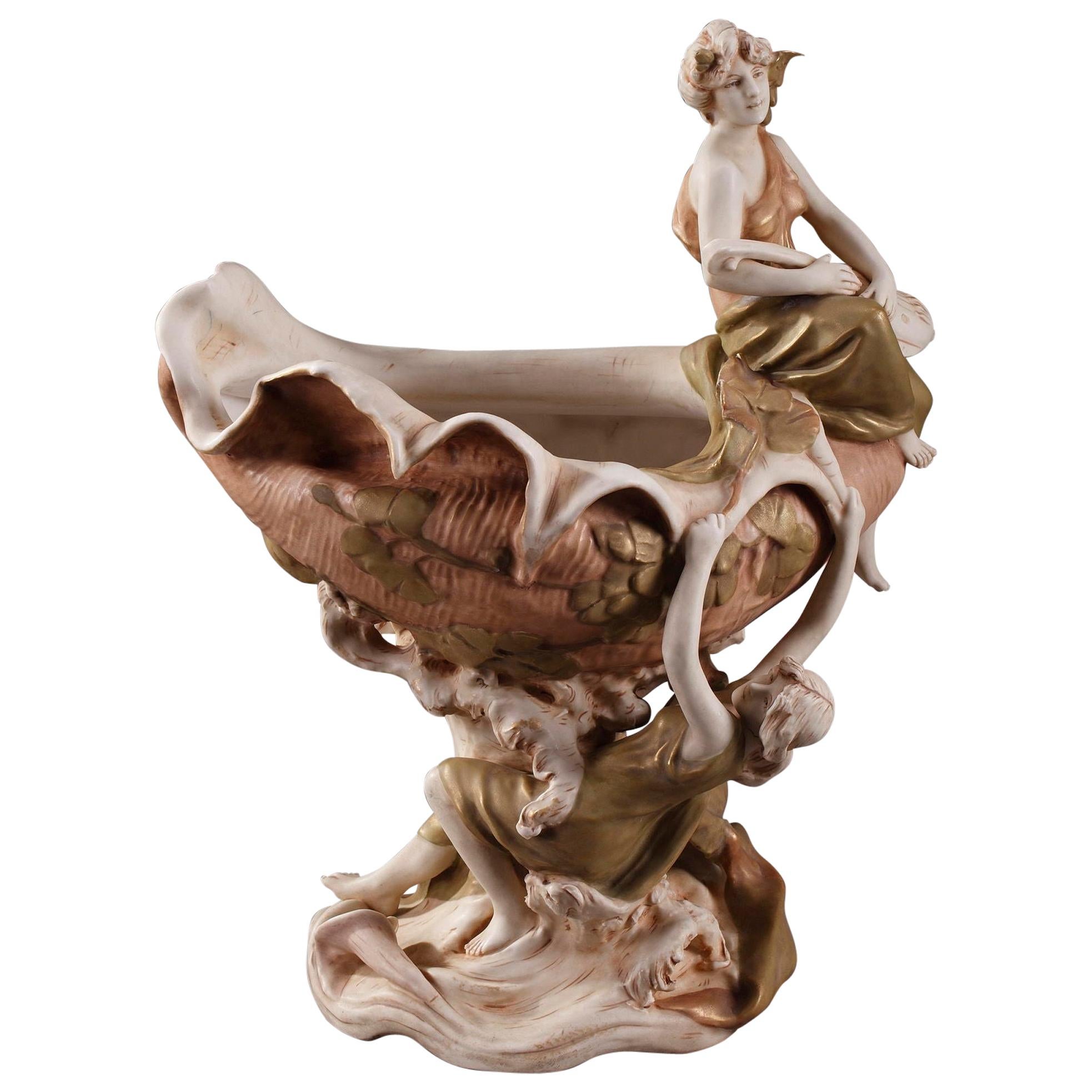 Large Royal Dux Cup, Art Nouveau Period For Sale
