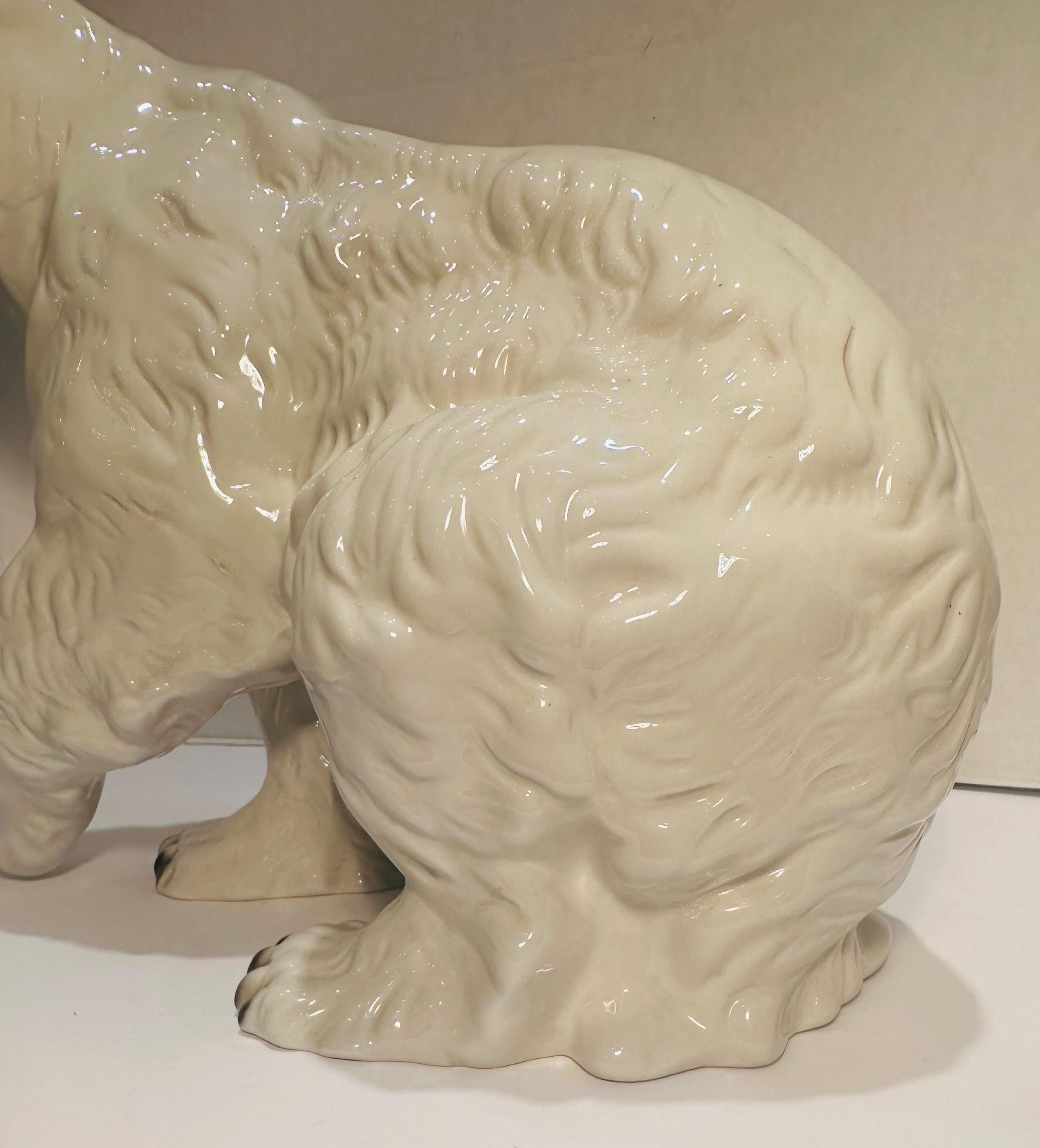 Large Royal Dux Hand Made and Painted Porcelain Polar Bear For Sale 1