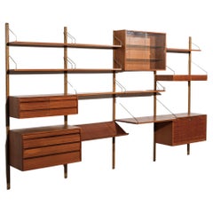 Large "Royal System" Teak Wall Unit by Poul Cadovius, 1950s