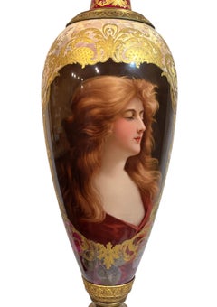 Large Royal Vienna Ormolu Mounted Portrait Vase