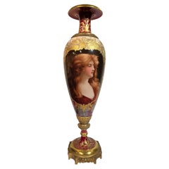 Grande vaso con ritratto montato in ormolu della Royal Vienna