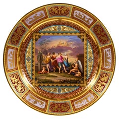 Grande Assiette Royale de Vienne 'Four Seasons With Father Of Time' circa 1890