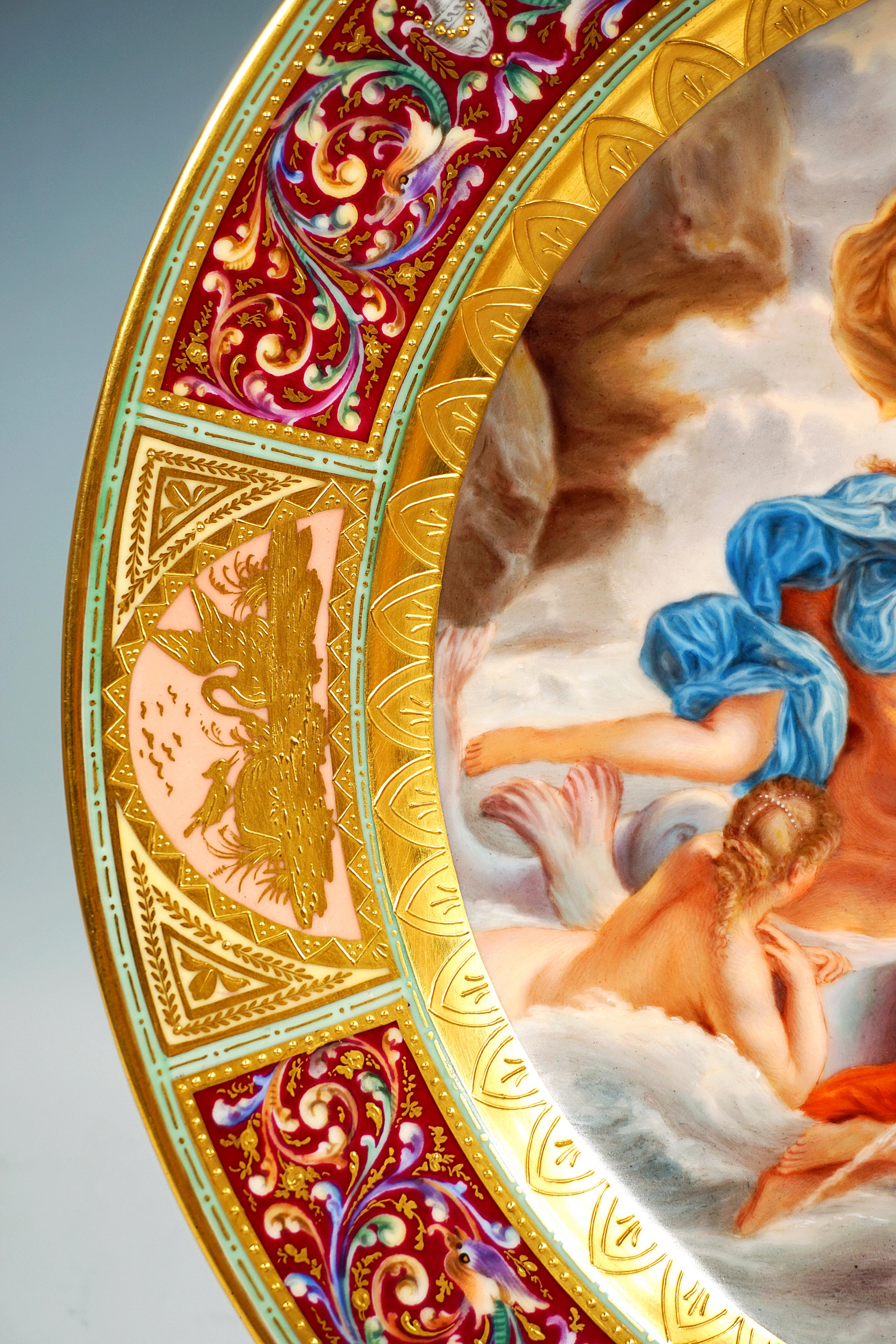 Austrian Large Royal Vienna Picture Plate 'The Triumph Of Venus' After F. Boucher, c 1890