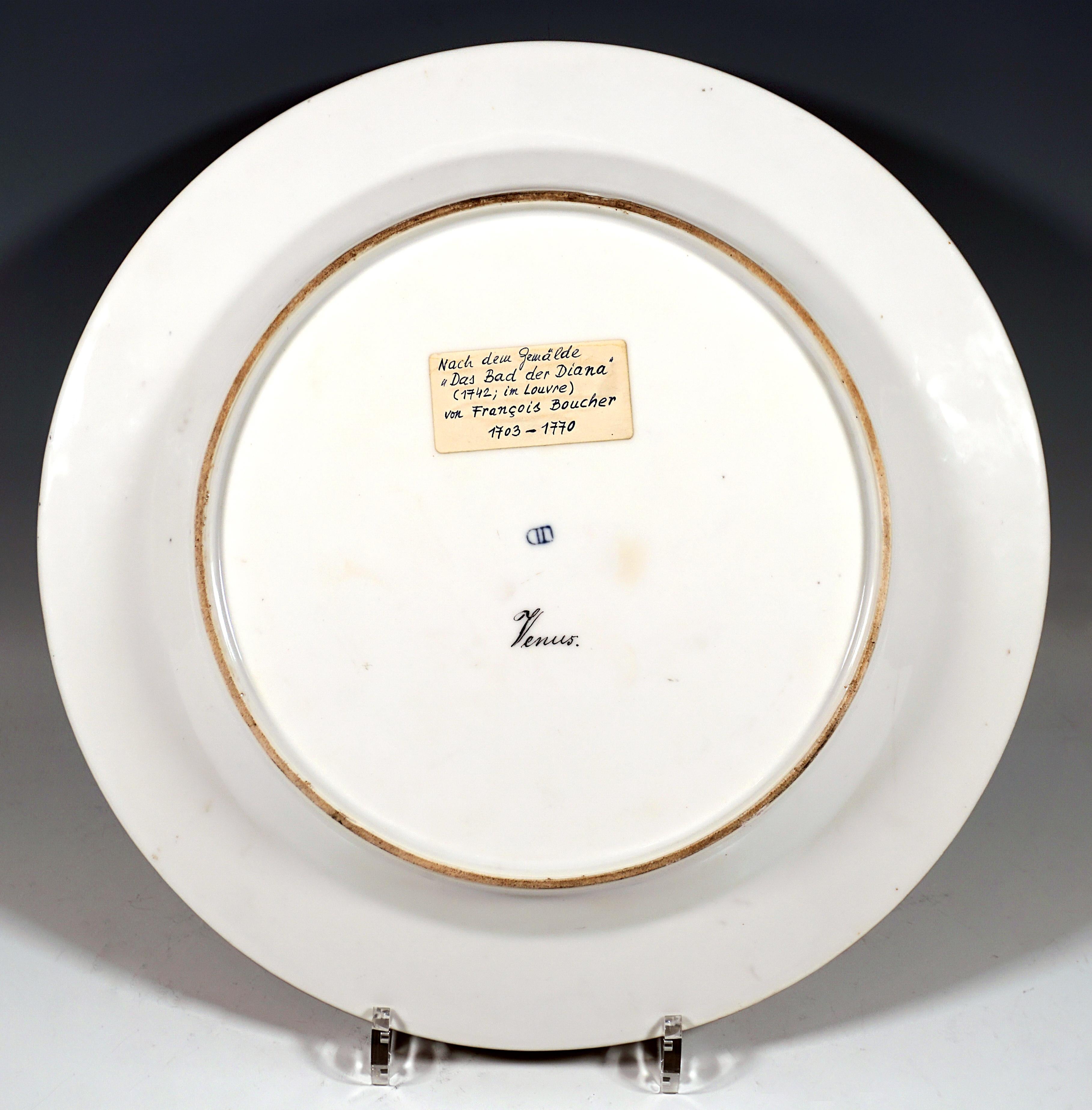 Large Royal Vienna Picture Plate 'The Triumph Of Venus' After F. Boucher, c 1890 1