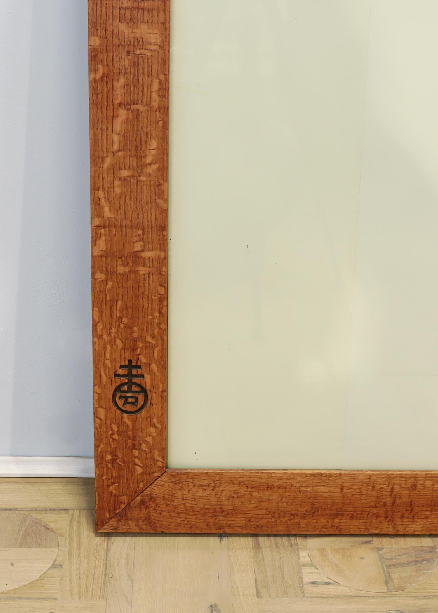20th Century Large Roycrofters American Arts & Crafts Quarter Sawn Oak Picture / Mirror Frame For Sale