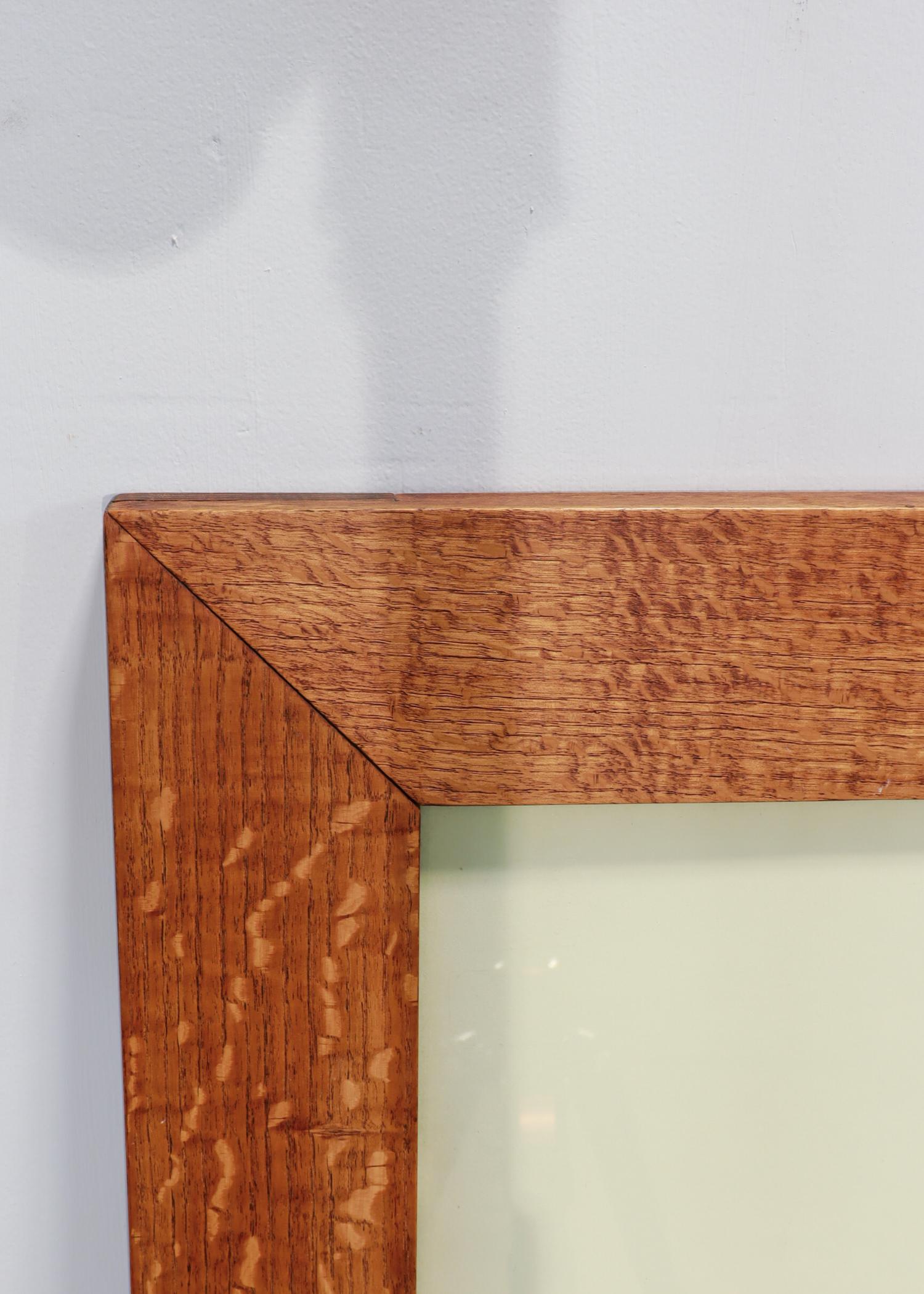 Large Roycrofters American Arts & Crafts Quarter Sawn Oak Picture / Mirror Frame For Sale 1